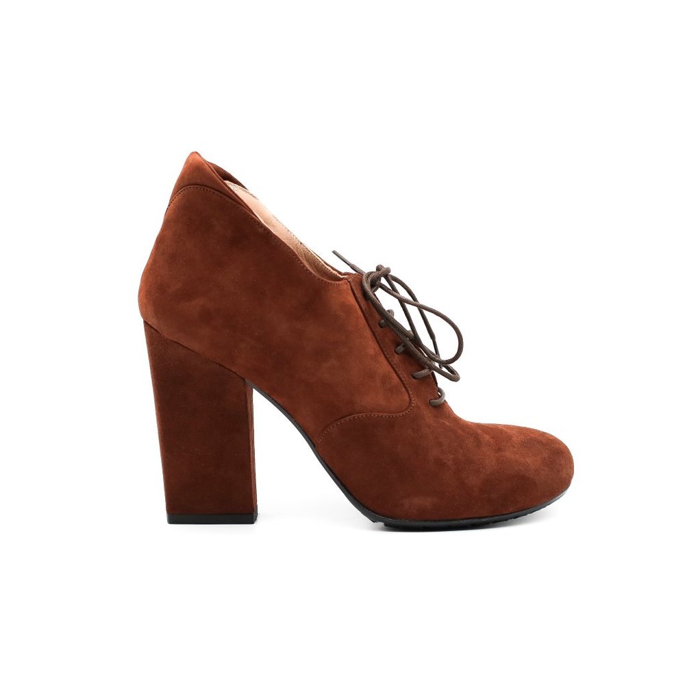 Suede Lace-up Ankle Boots Chic Versatile Booties - Picture 1 of 5